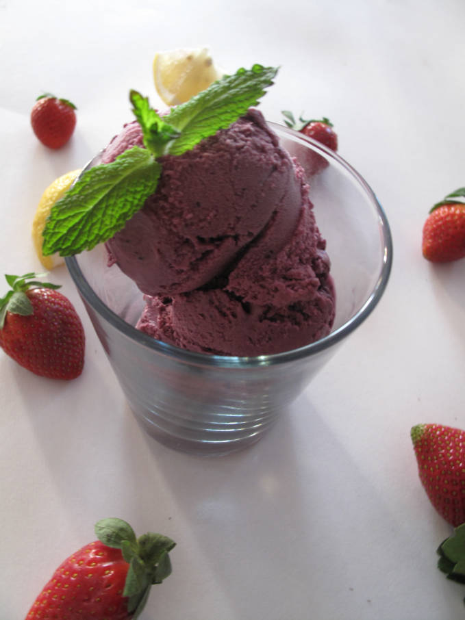 Blueberry-Lemon Ice Cream