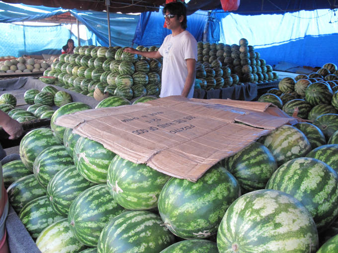 Watermelons for sale, watermelons for sale!