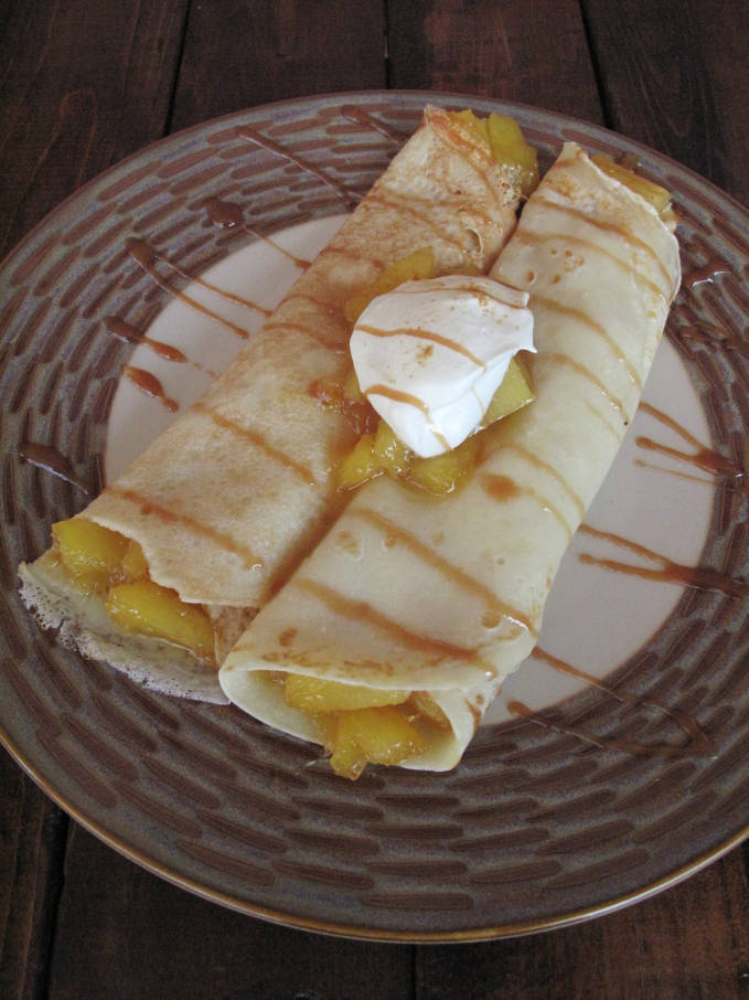 Pineapple-ginger French crepes