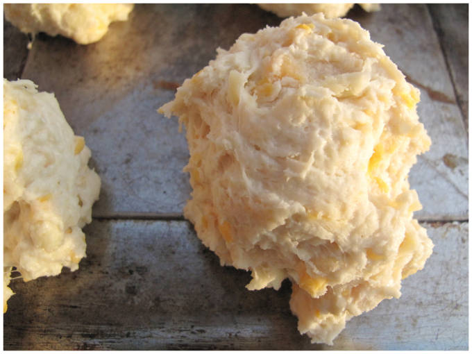 Cheddar Bay Biscuits, ready for baking