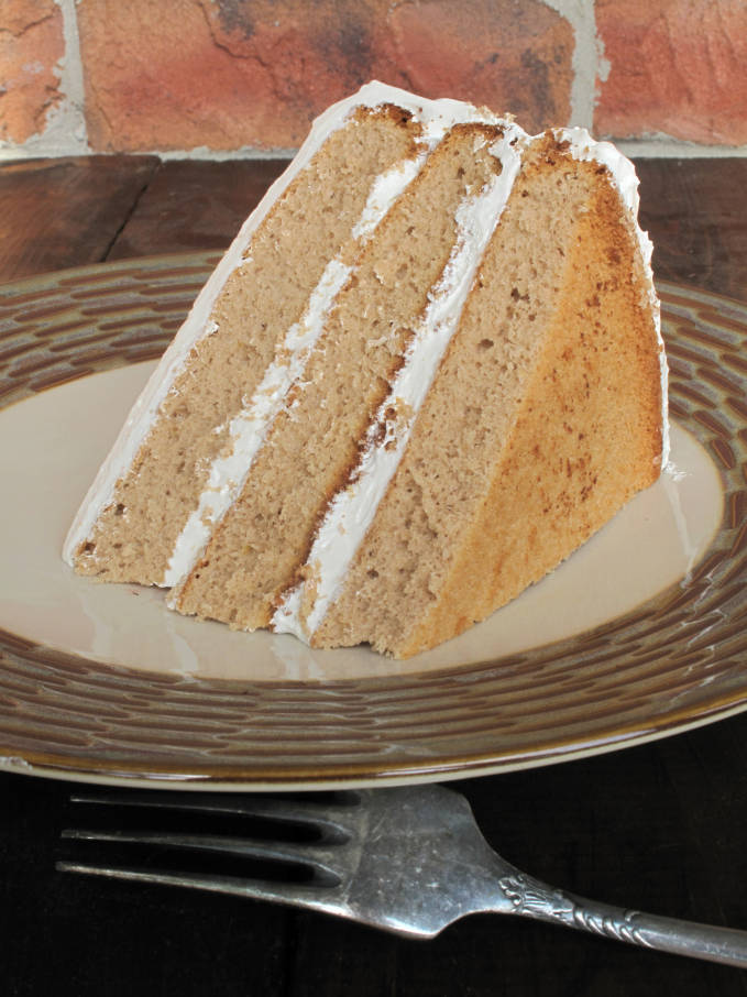 Earl Grey chiffon cake with maple meringue