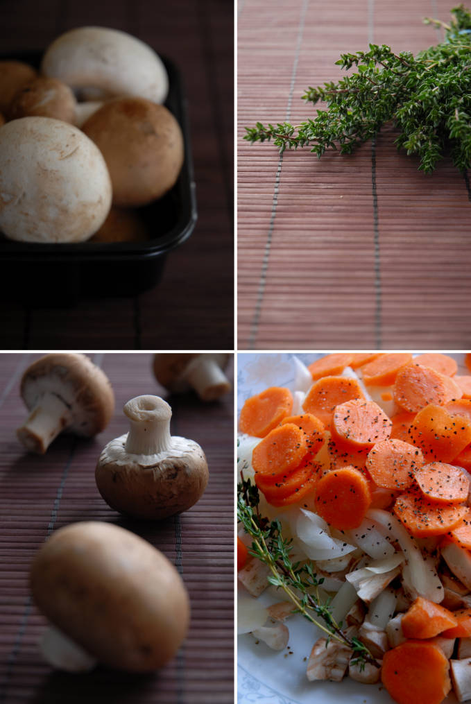 Ingredients for cream of mushroom soup--AKA the best soup ever. Click to get the recipe!