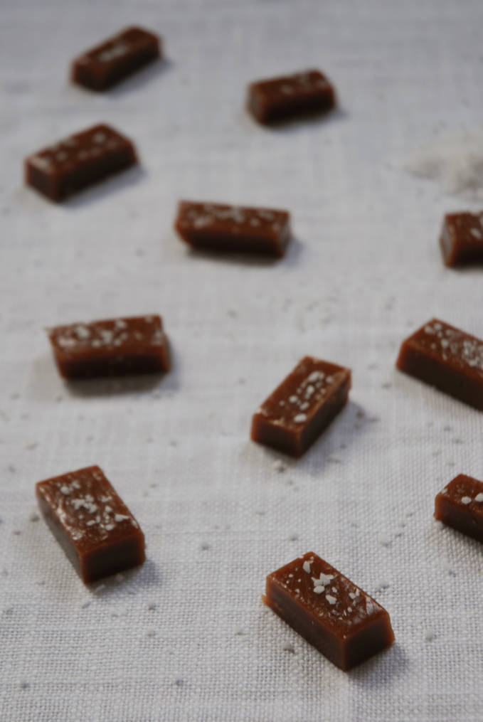Homemade salted caramels. Make your own--click to get the recipe!