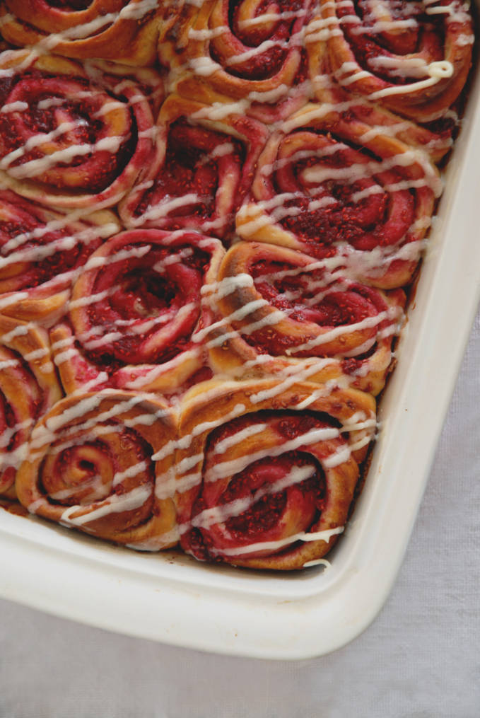 Raspberry-lemon sweet rolls with cream cheese frosting. Don't have raspberries? That's okay. You can use almost any berry to make these awesome sweet rolls. Click to get the recipe!