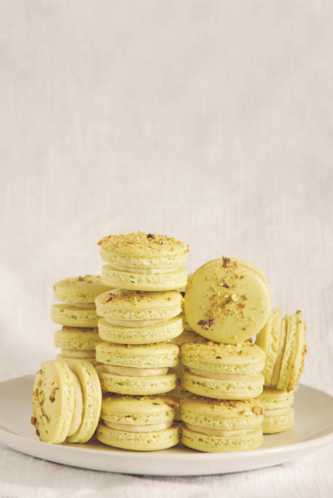 Pistachio macarons with pistachio buttercream recipe + cracking down on macaron myths: what's true and what's not?