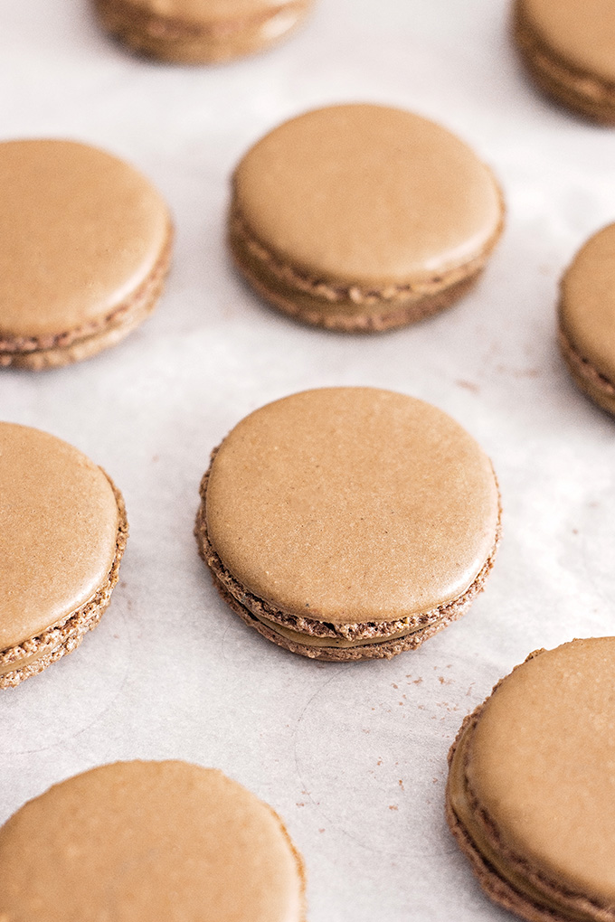 Pierre Hermé's Colombian coffee & Tahitian vanilla bean French macarons